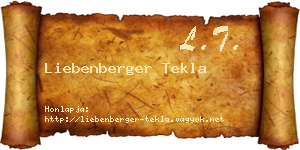 Liebenberger Tekla névjegykártya